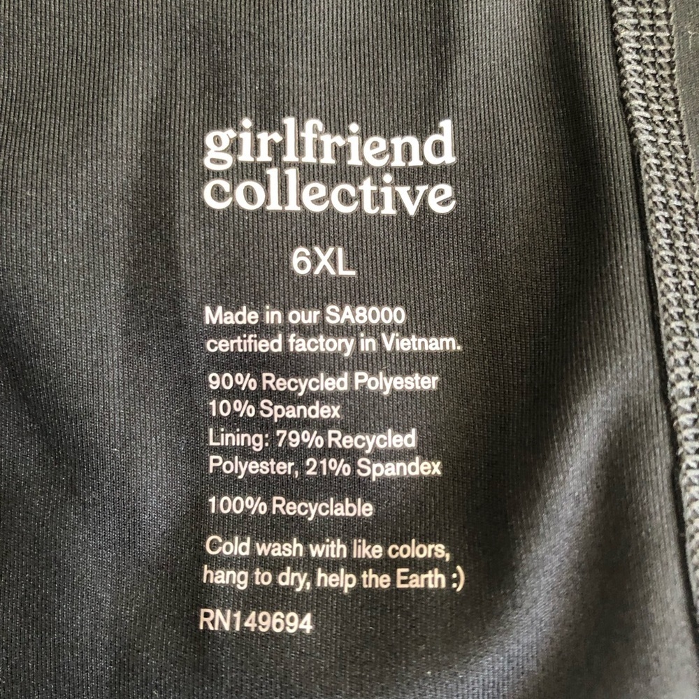 Girlfriend Collective size 6XL Black Lola V Neck Dress - Picture 3 of 7